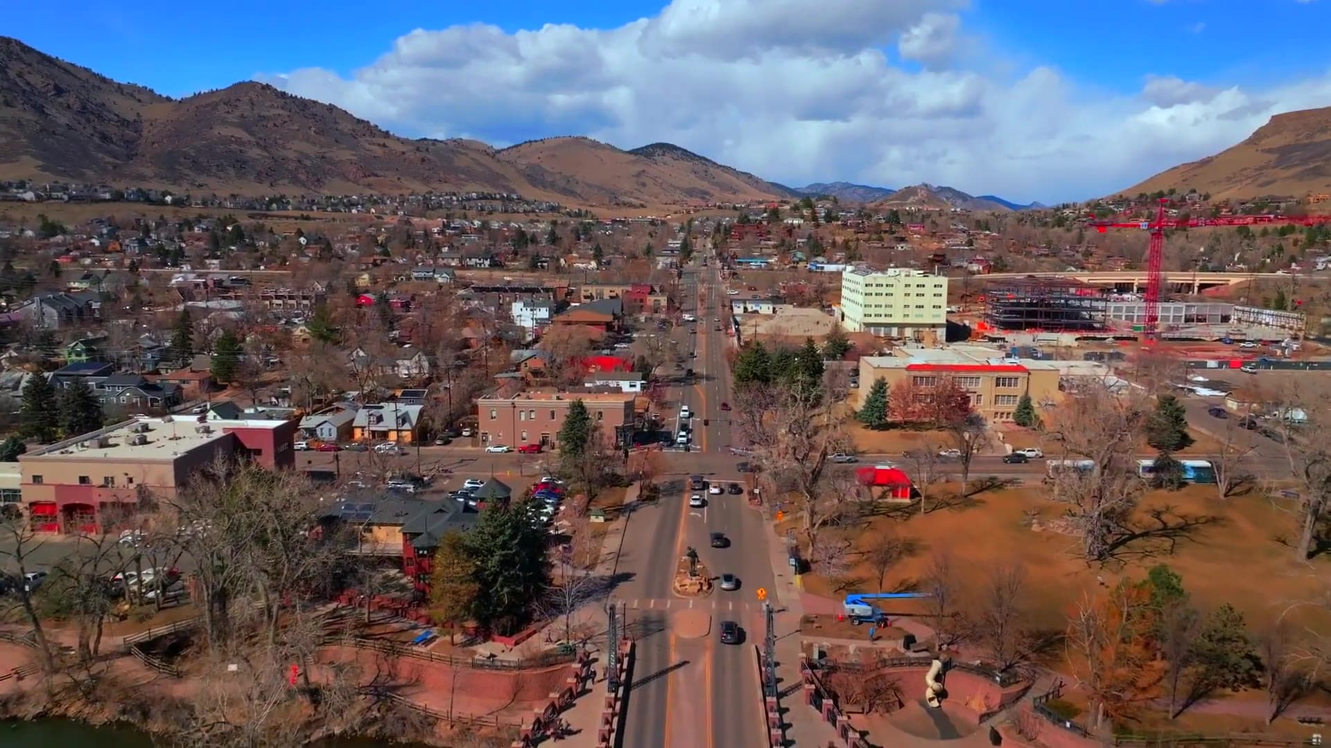 Aerial view of the foothills in Jefferson County