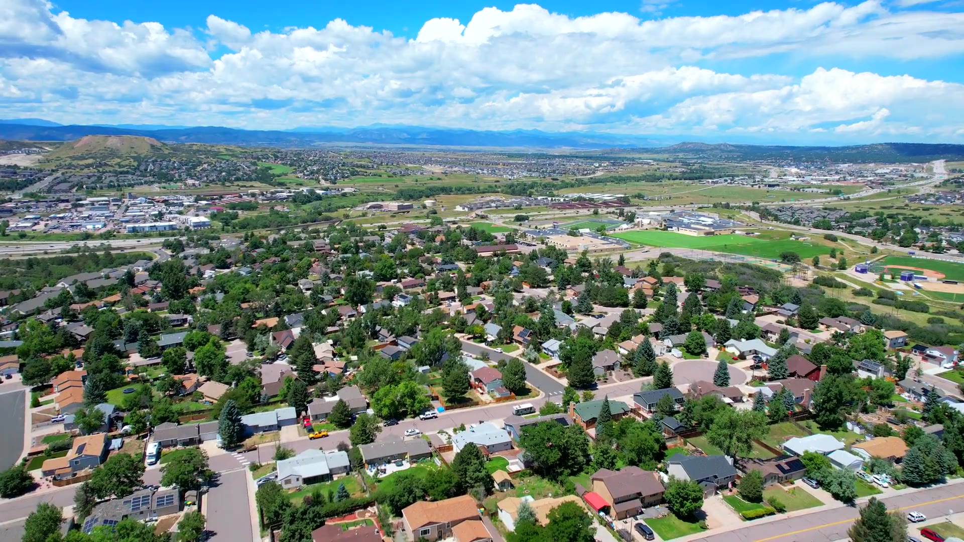 Aerial view of Douglas County, Colorado